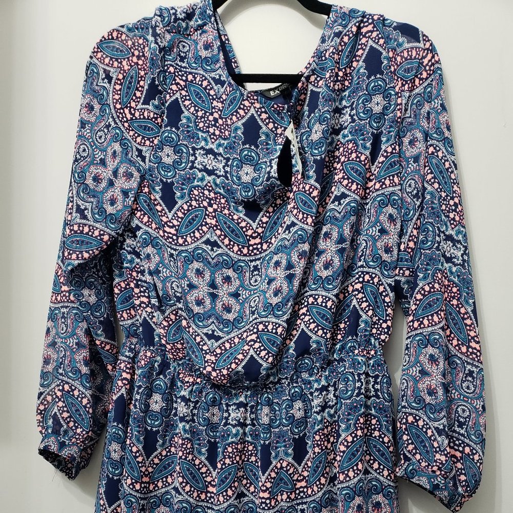 EXPRESS Floral Print Romper/Jumpsuit